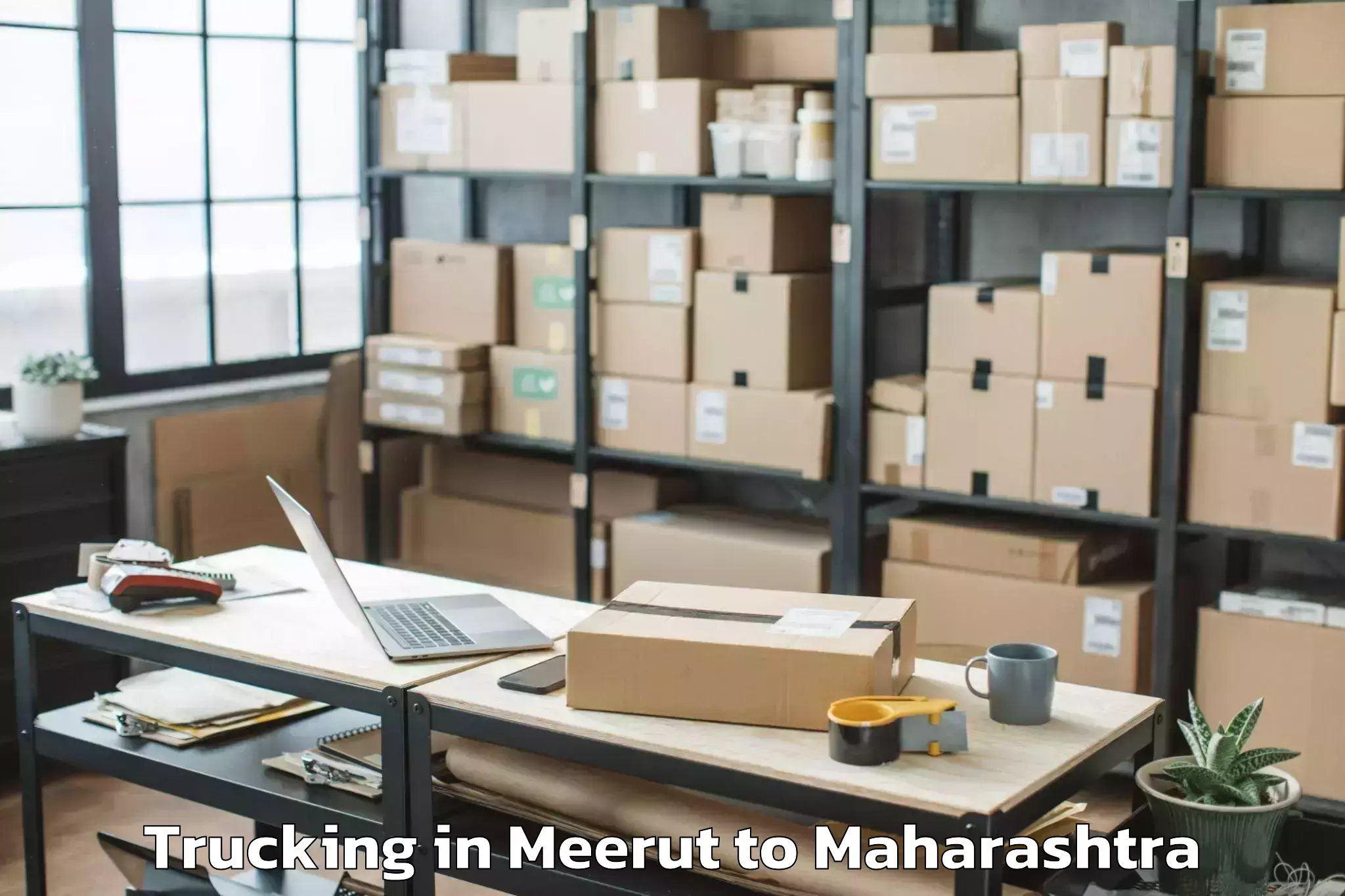 Top Meerut to Hinganghat Trucking Available